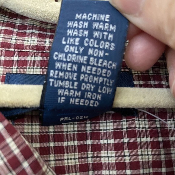 Ralph Lauren Boys Youth Shirt Size L 16/18 Red Plaid Button Front NWT L1 - Picture 7 of 7